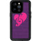 Purple Musical Notes iPhone 15 Pro Waterproof Case